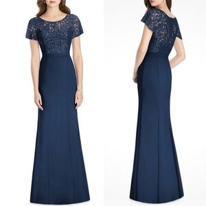 NWT Jenny Packham Dessy Group Sequin Crepe Maxi Dress Size 18 JP1010 Midnight